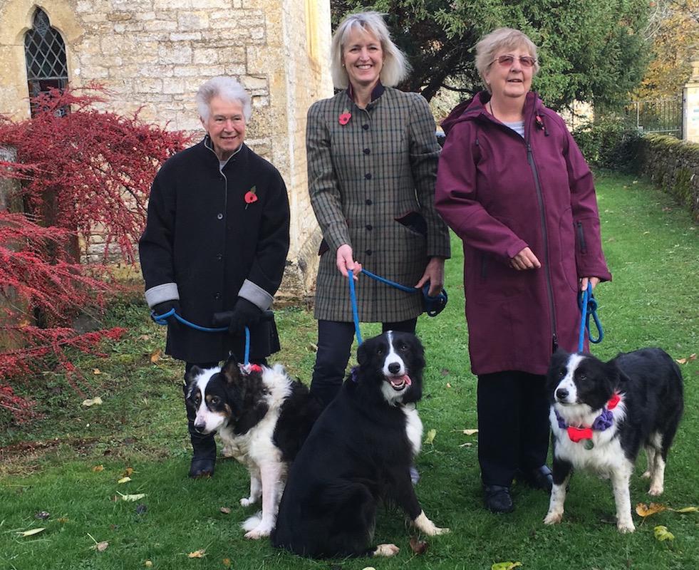 Collies at Remembrance Service St Denys Church